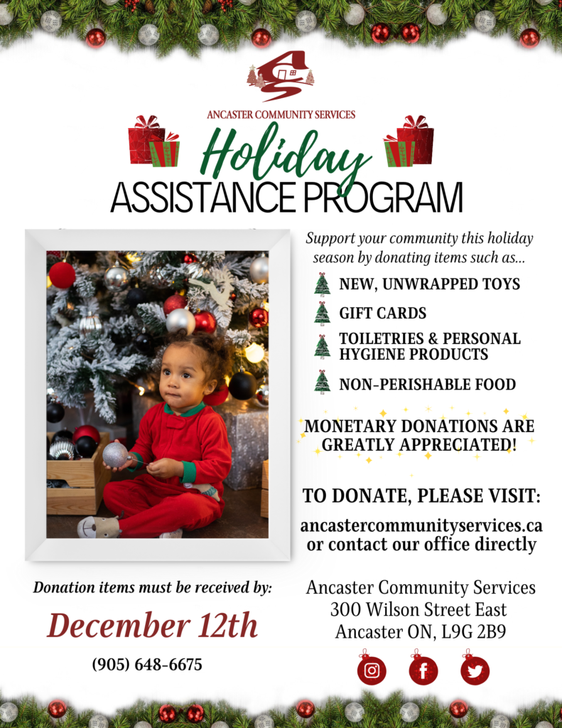 2022 Holiday Assistance Program poster